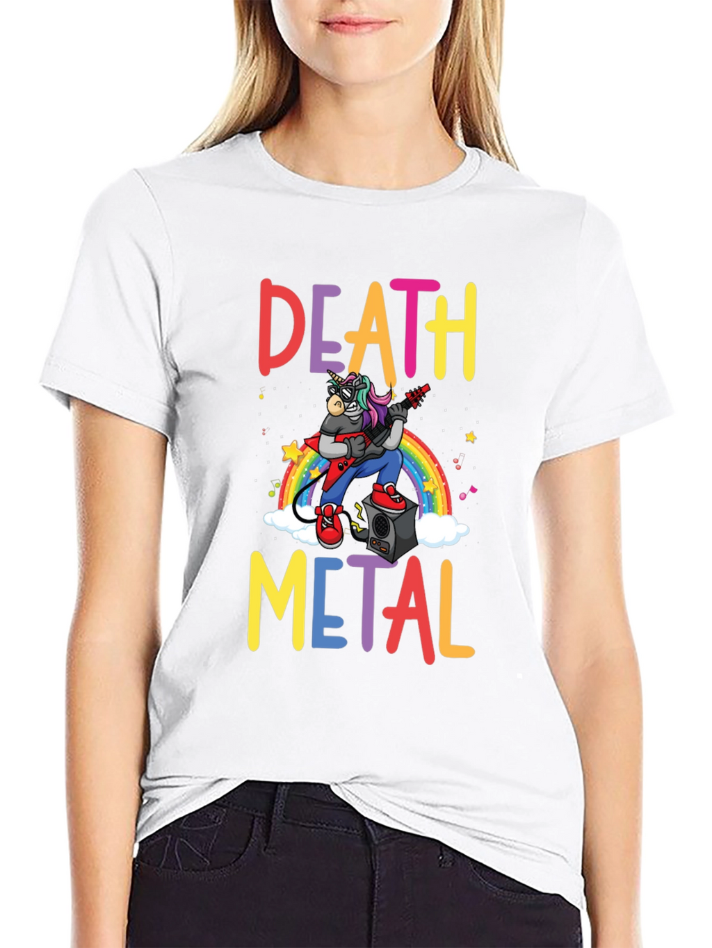 Death Metal Unicorn Graphic T-Shirt