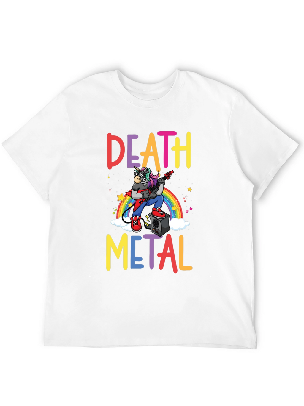 Death Metal Unicorn Graphic T-Shirt