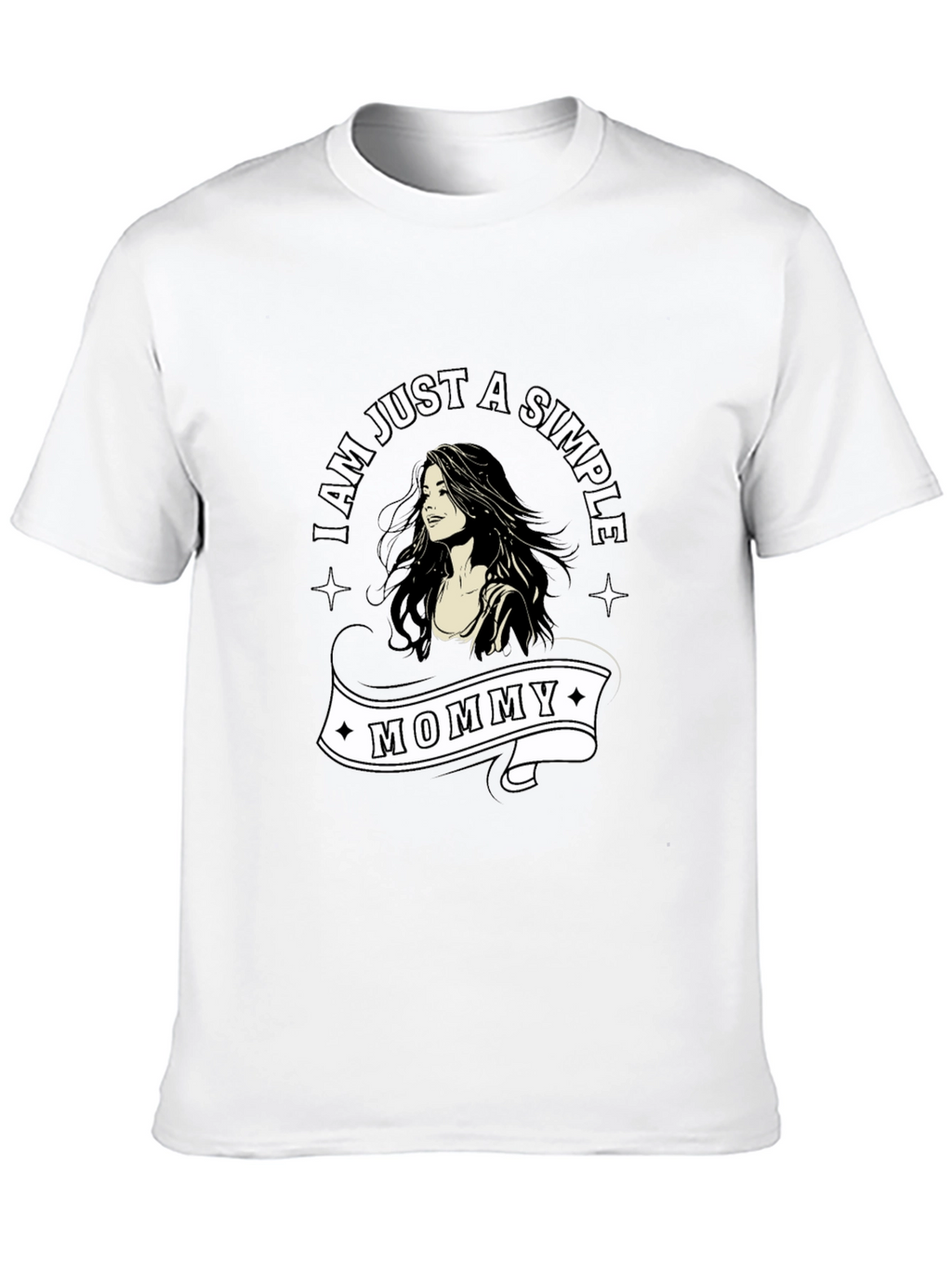 Simple Mommy Graphic T-Shirt - Black