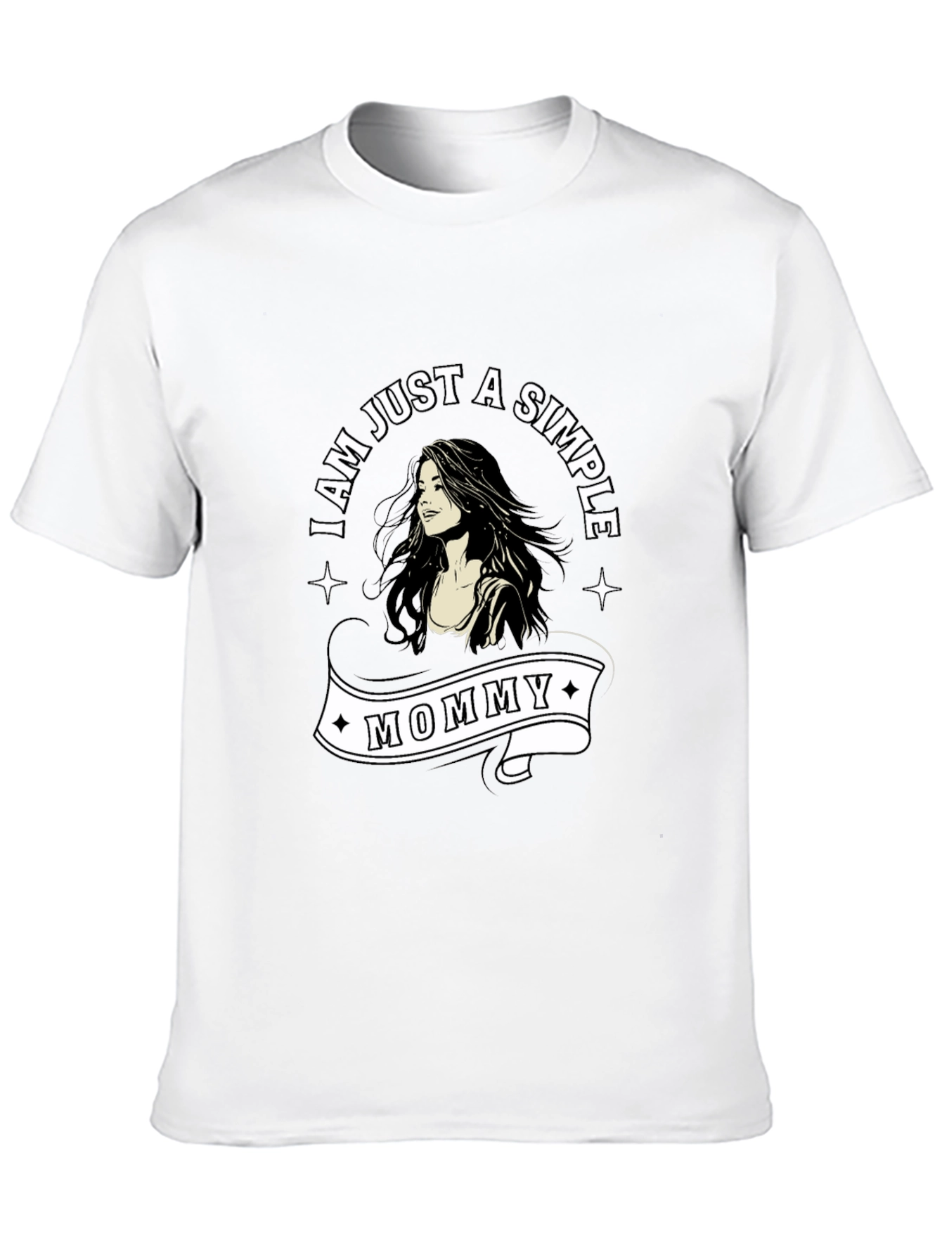 Simple Mommy Graphic T-Shirt - Black