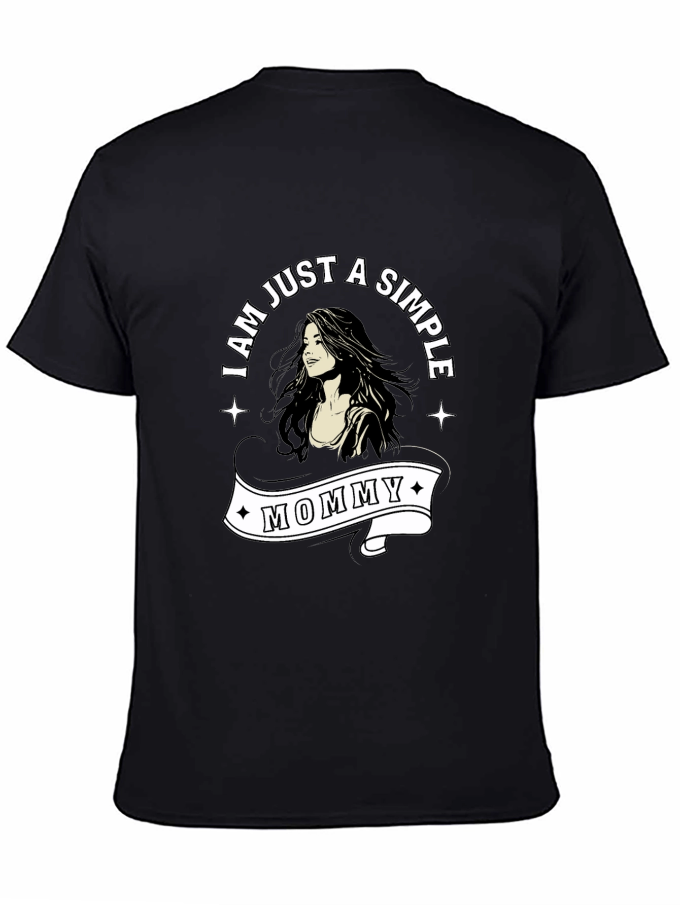 Simple Mommy Graphic T-Shirt - Black