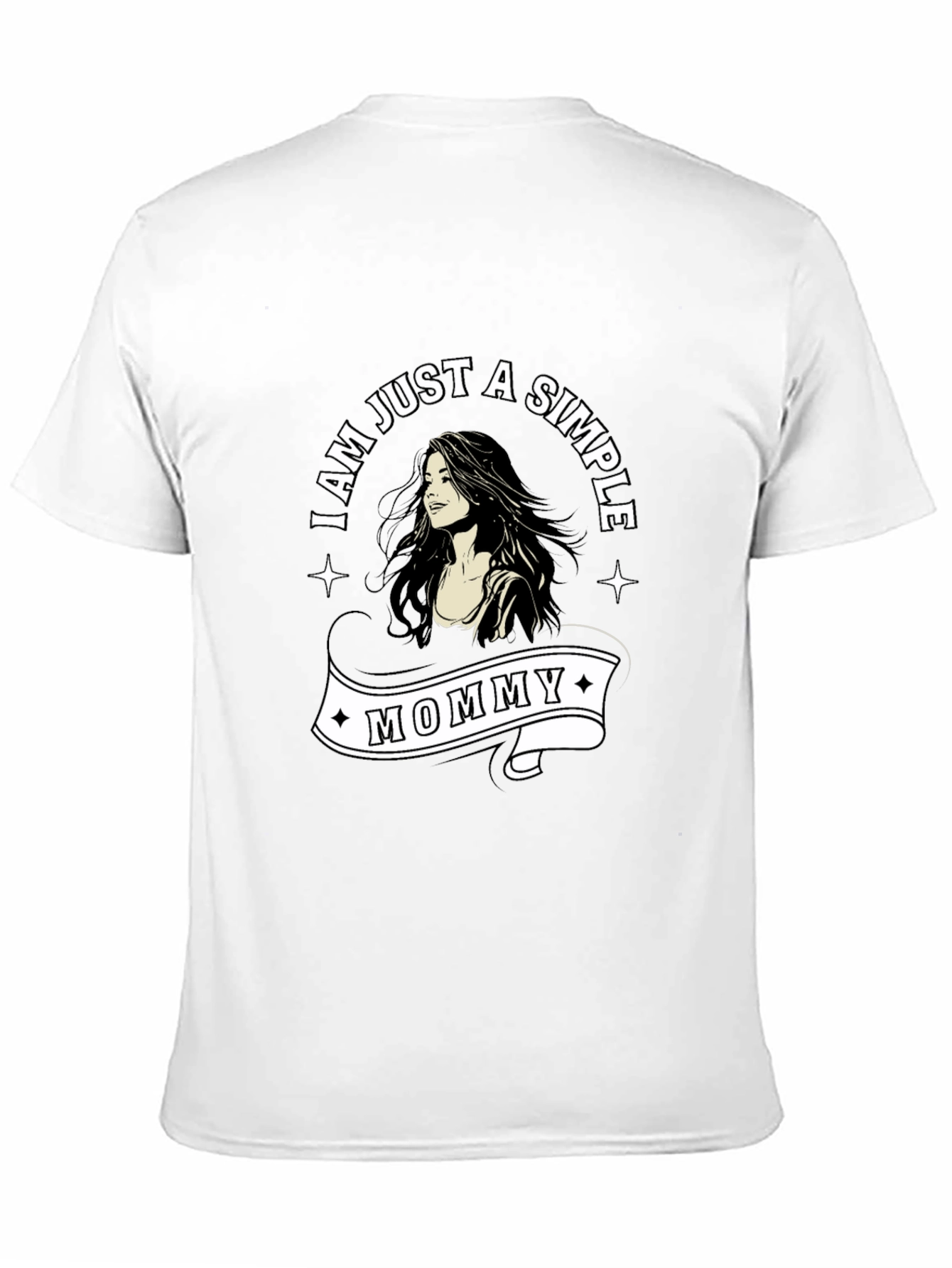 Simple Mommy Graphic T-Shirt - Black