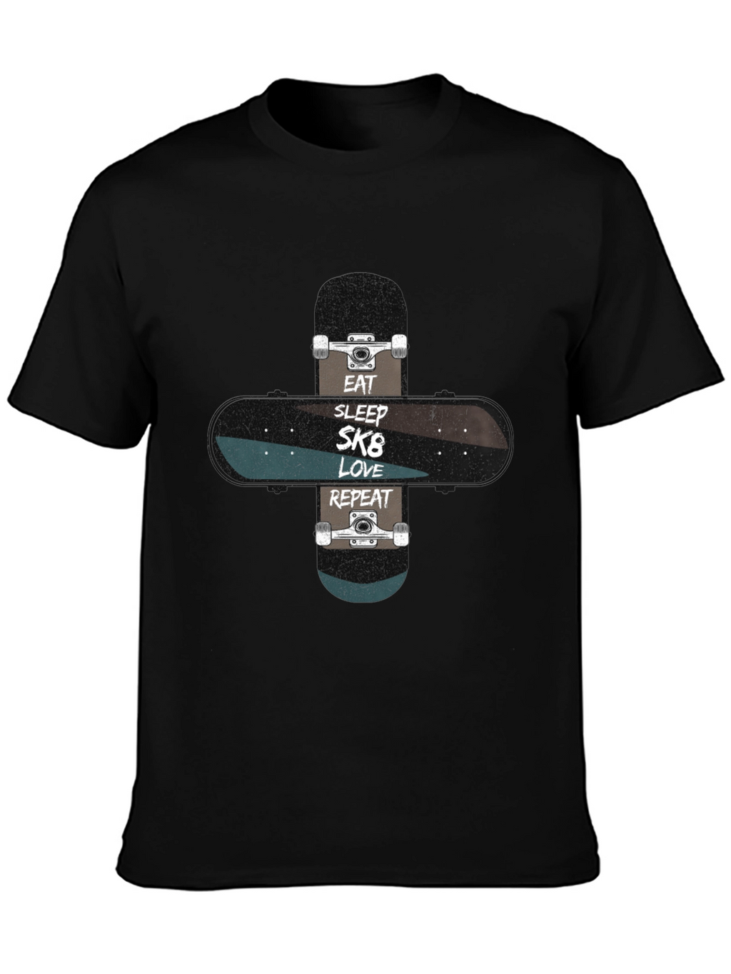 Eat Sleep SK8 Love Repeat Skateboard T-Shirt