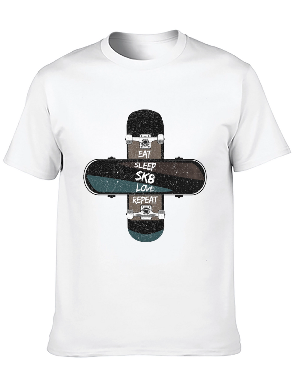 Eat Sleep SK8 Love Repeat Skateboard T-Shirt