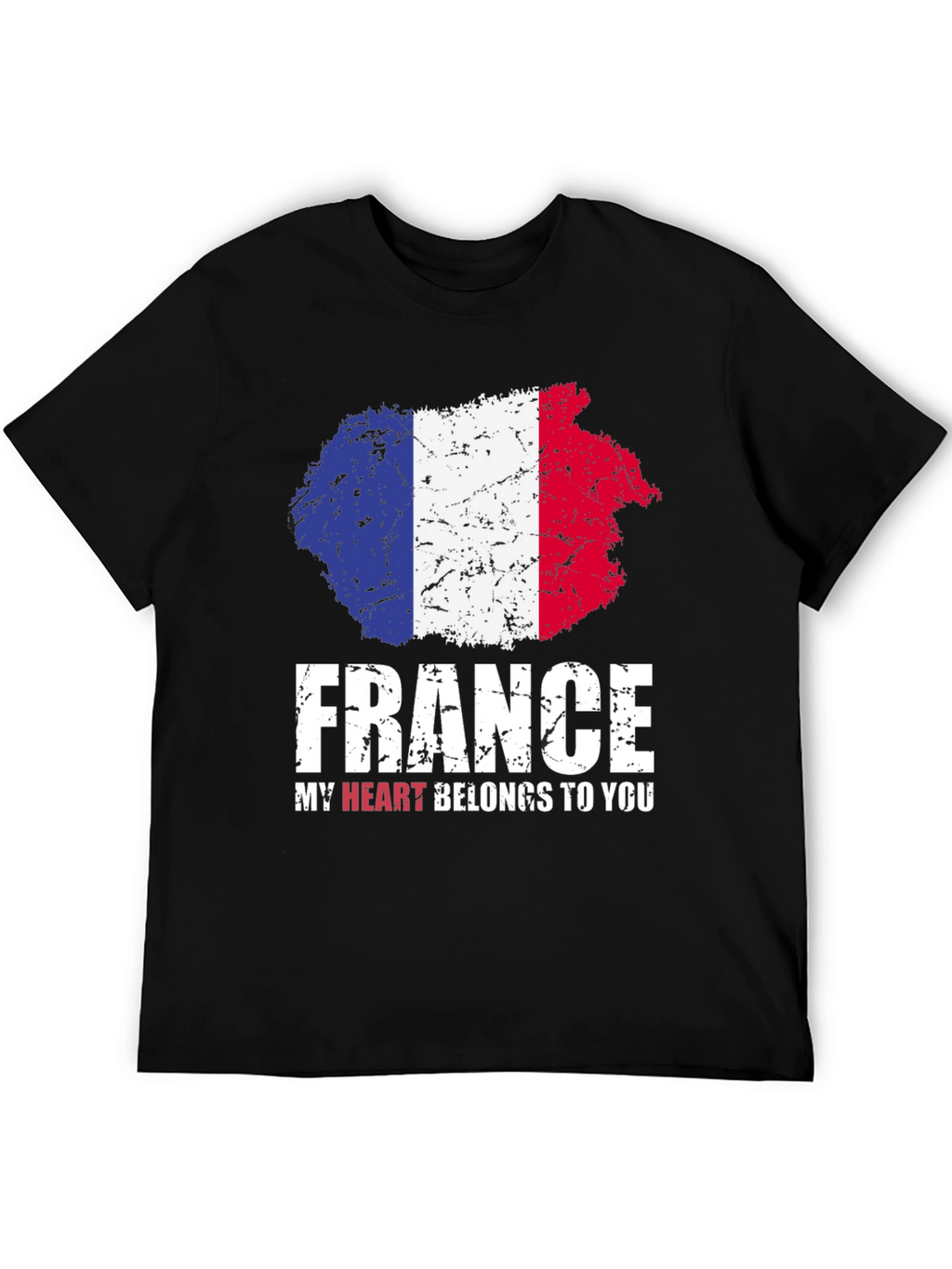 France Flag T-Shirt - My Heart Belongs To You