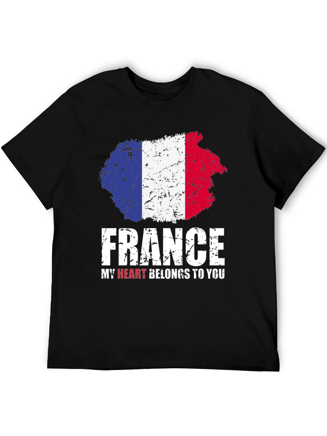 France Flag T-Shirt - My Heart Belongs To You