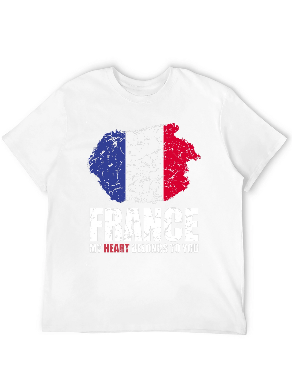 France Flag T-Shirt - My Heart Belongs To You