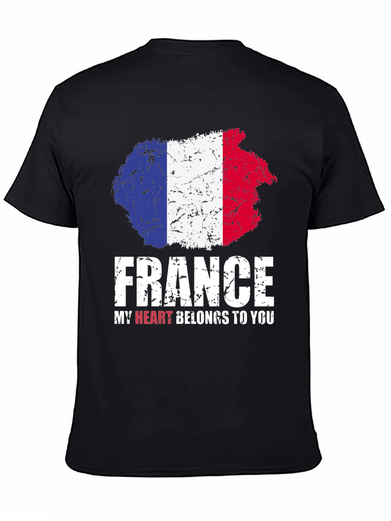 France Flag T-Shirt - My Heart Belongs To You