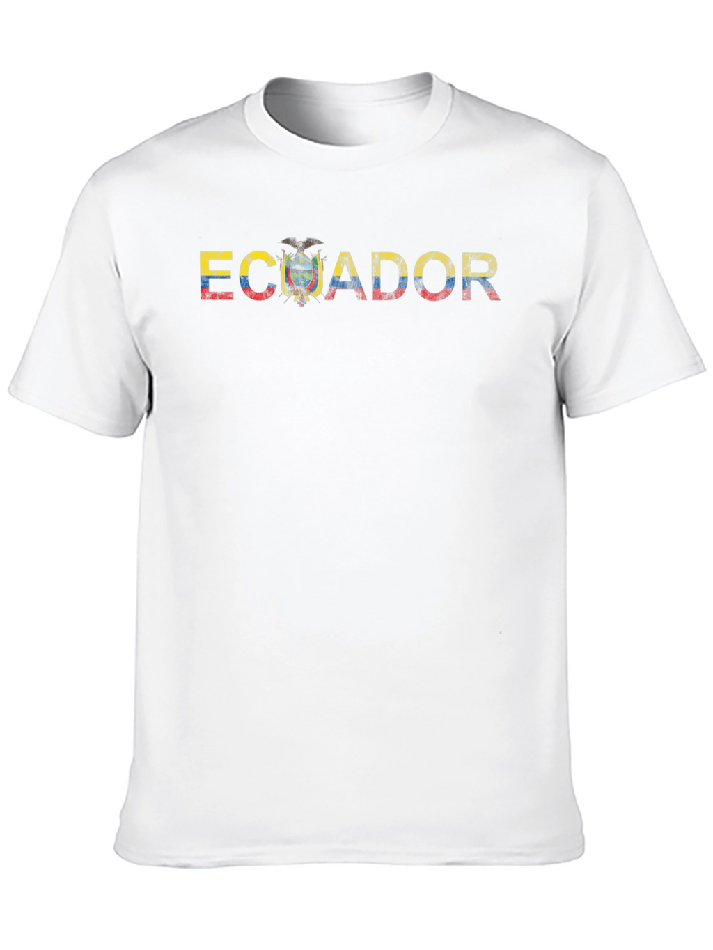 Ecuador Flag Graphic Tee - Mens Black T-Shirt
