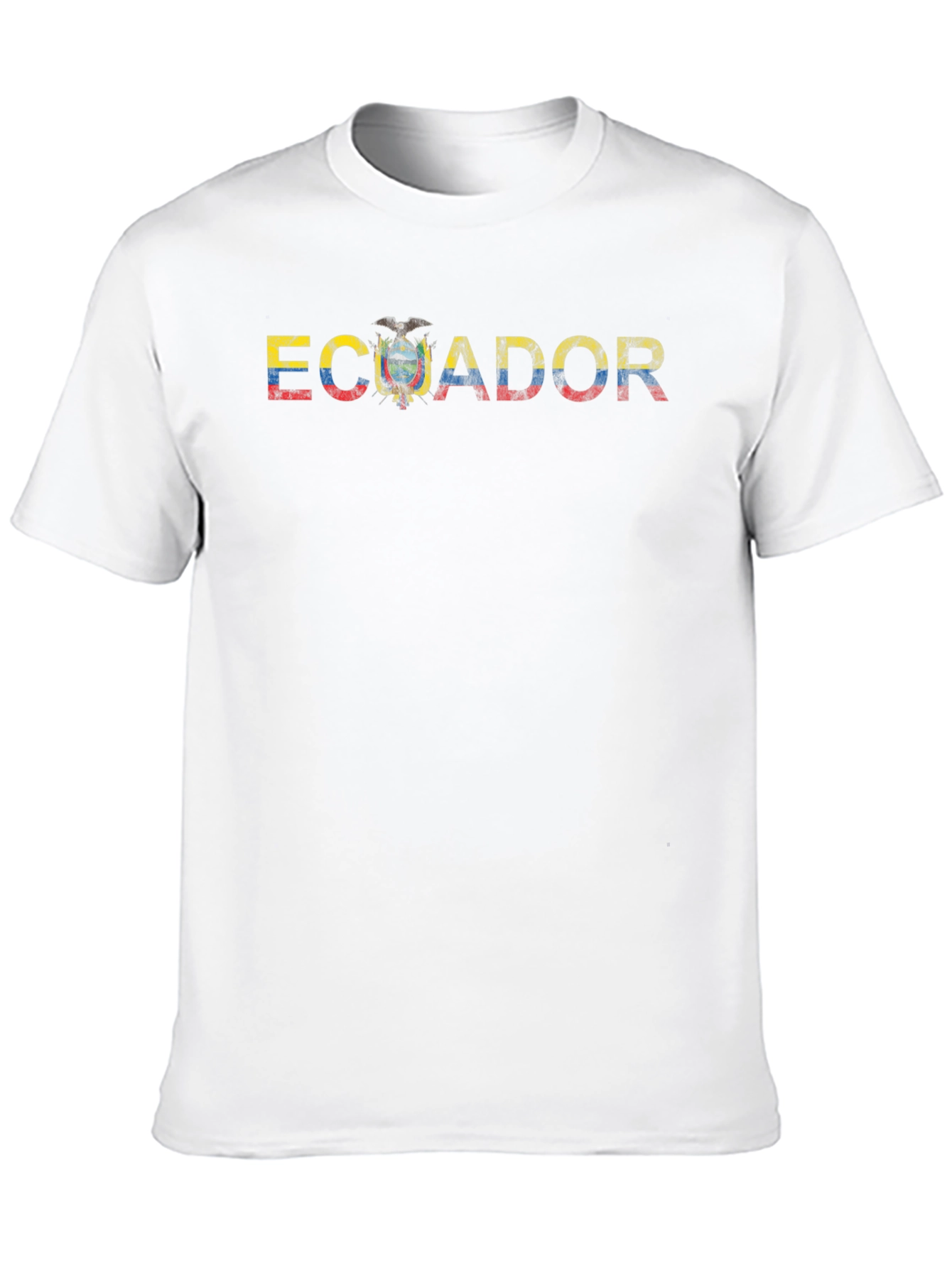 Ecuador Flag Graphic Tee - Mens Black T-Shirt