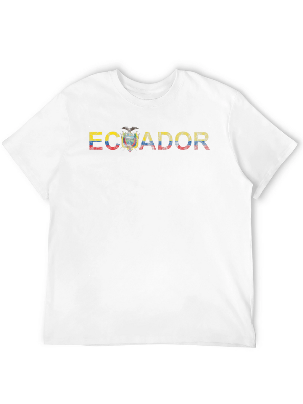 Ecuador Flag Graphic Tee - Mens Black T-Shirt