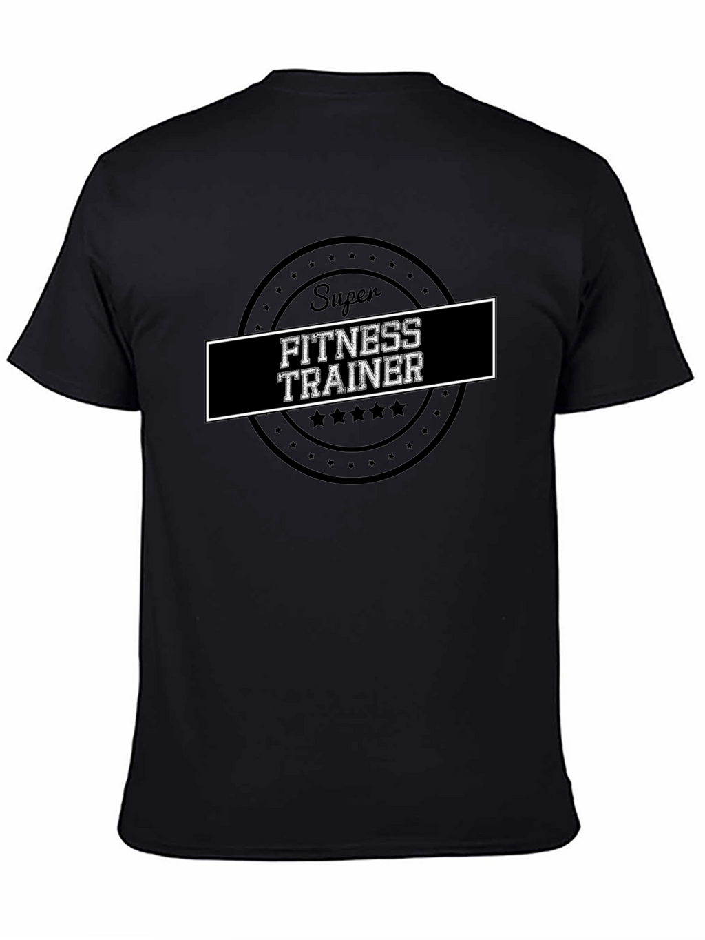 Super Fitness Trainer Graphic Black T-Shirt
