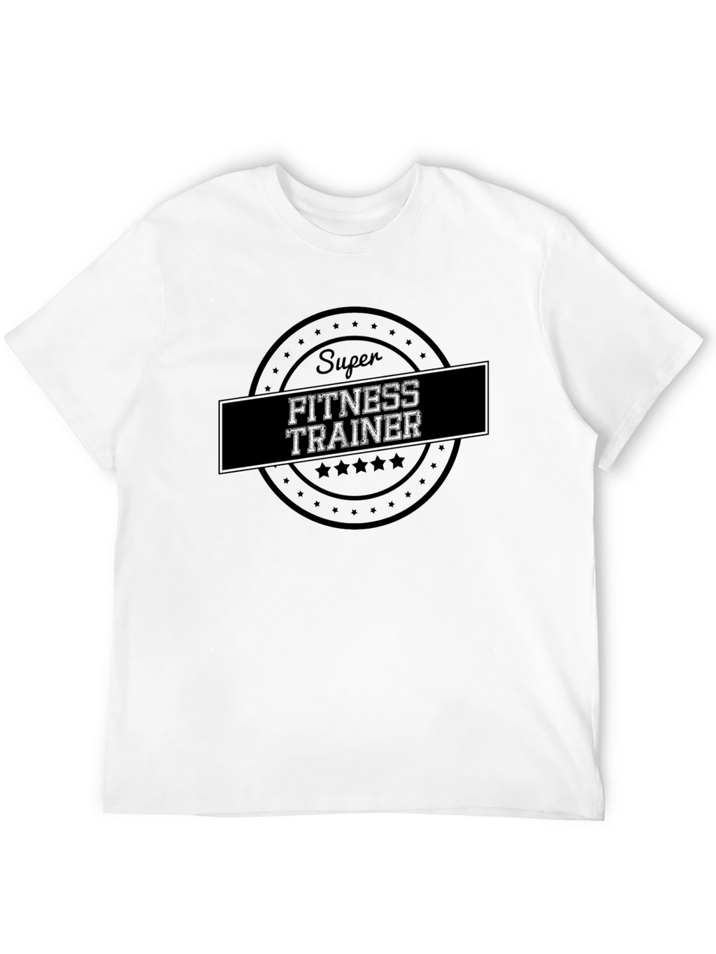 Super Fitness Trainer Graphic Black T-Shirt