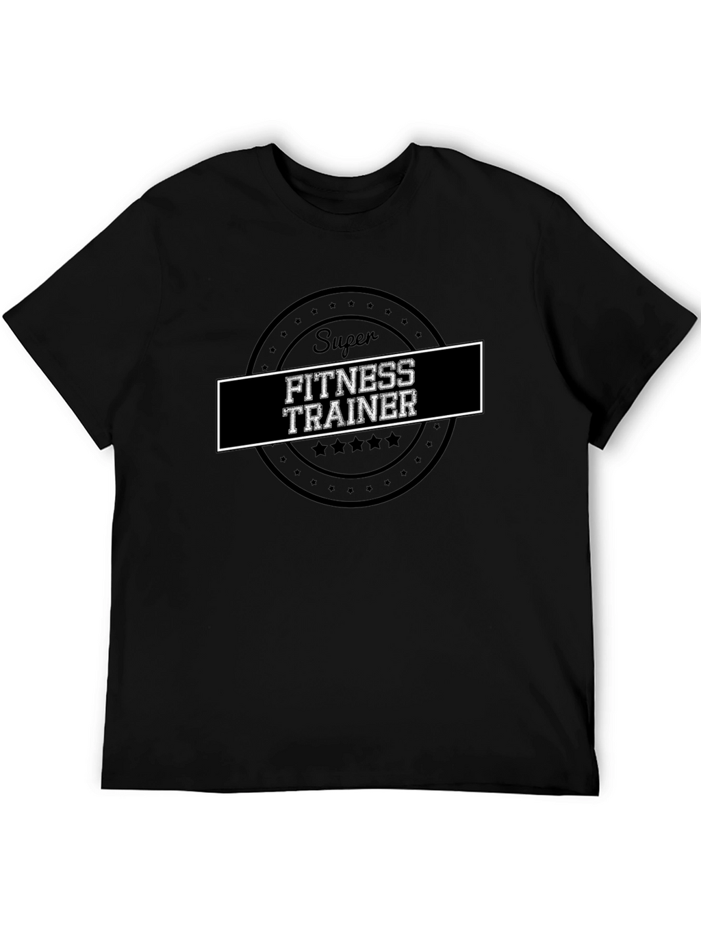 Super Fitness Trainer Graphic Black T-Shirt