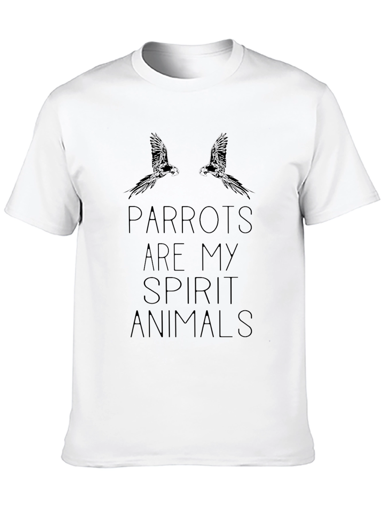 Parrots Are My Spirit Animals T-Shirt - Black