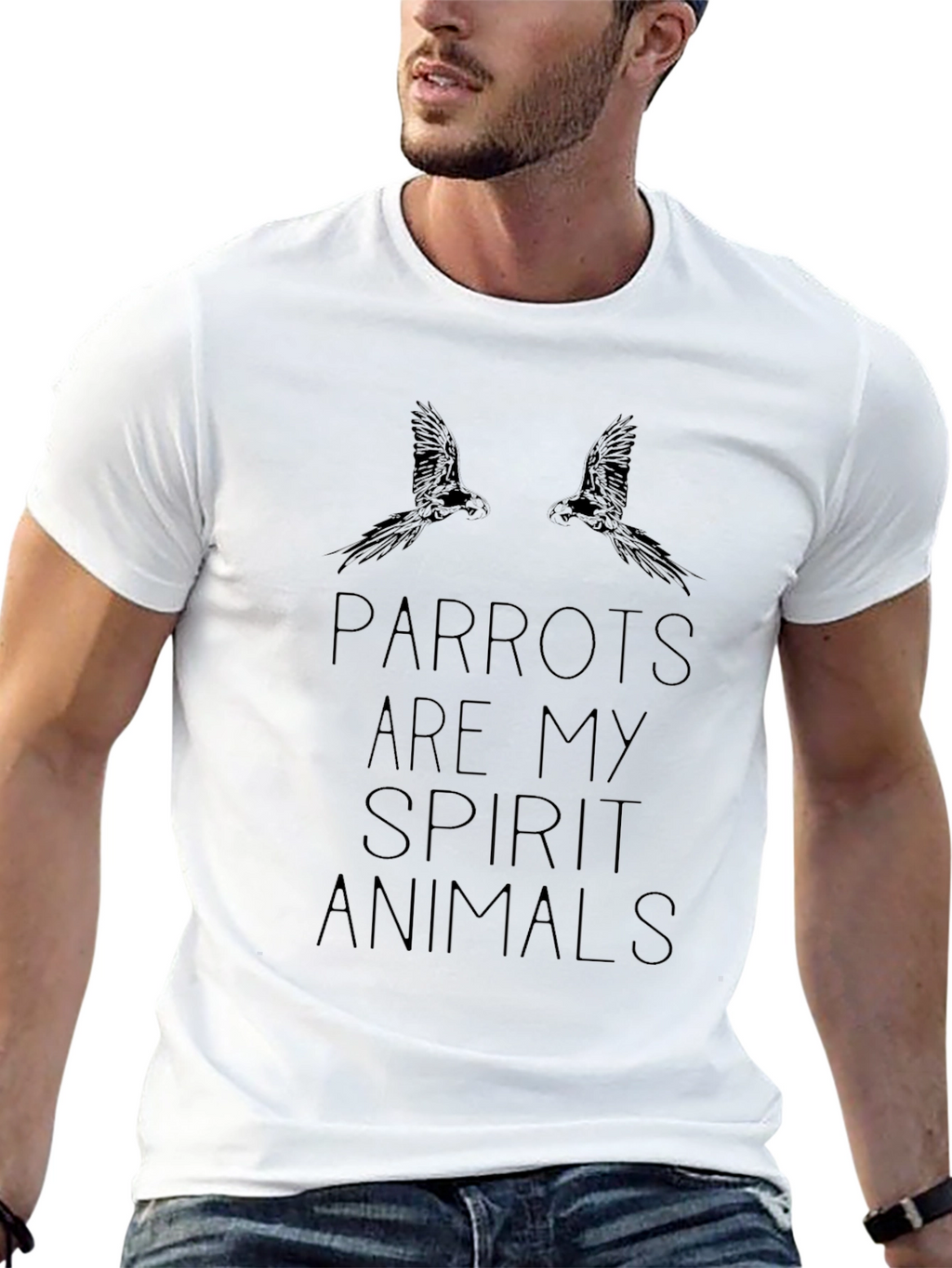 Parrots Are My Spirit Animals T-Shirt - Black