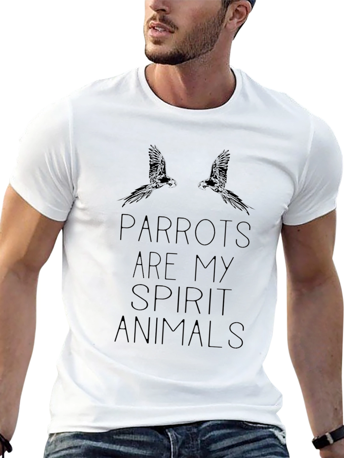 Parrots Are My Spirit Animals T-Shirt - Black