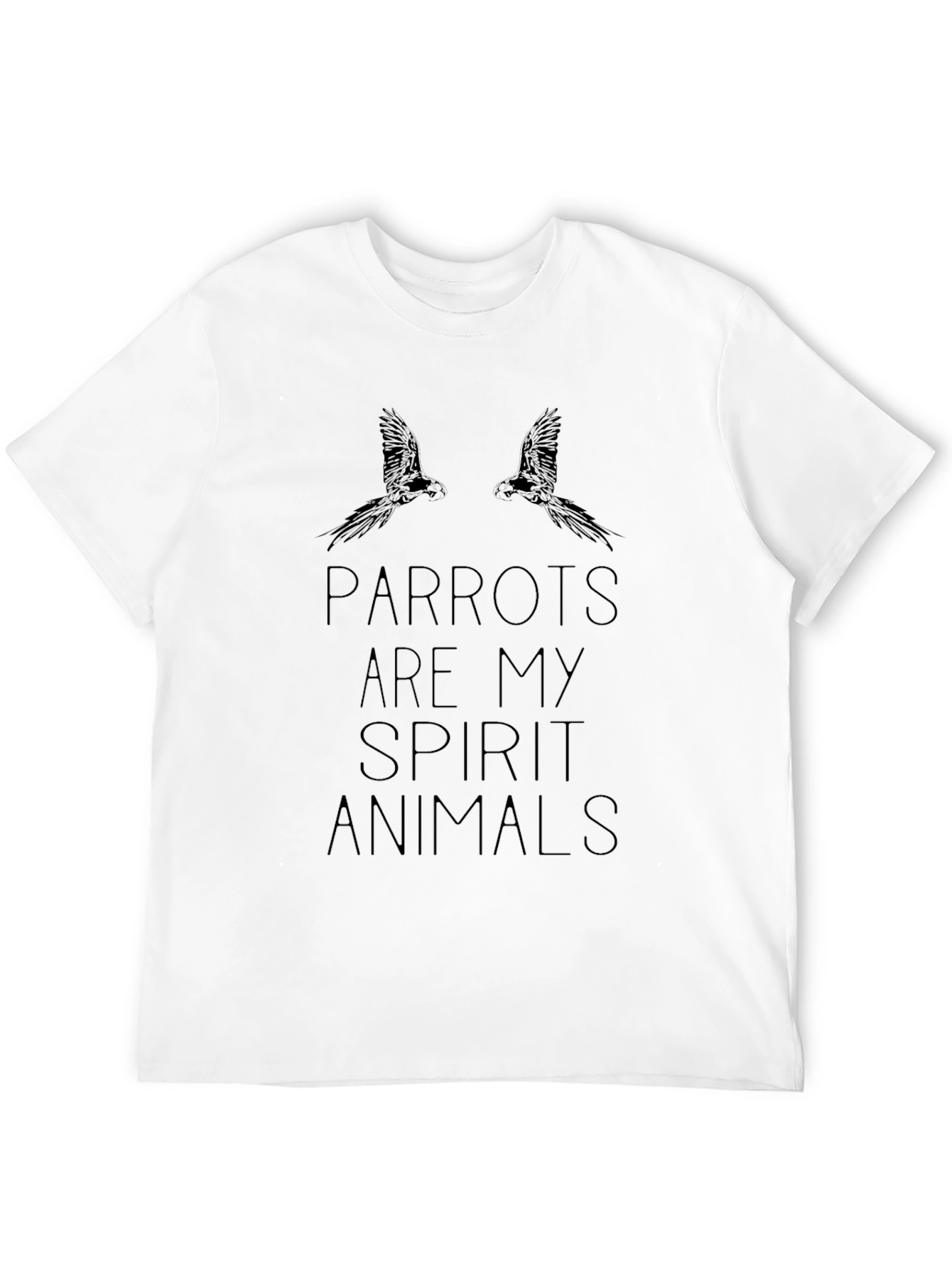 Parrots Are My Spirit Animals T-Shirt - Black