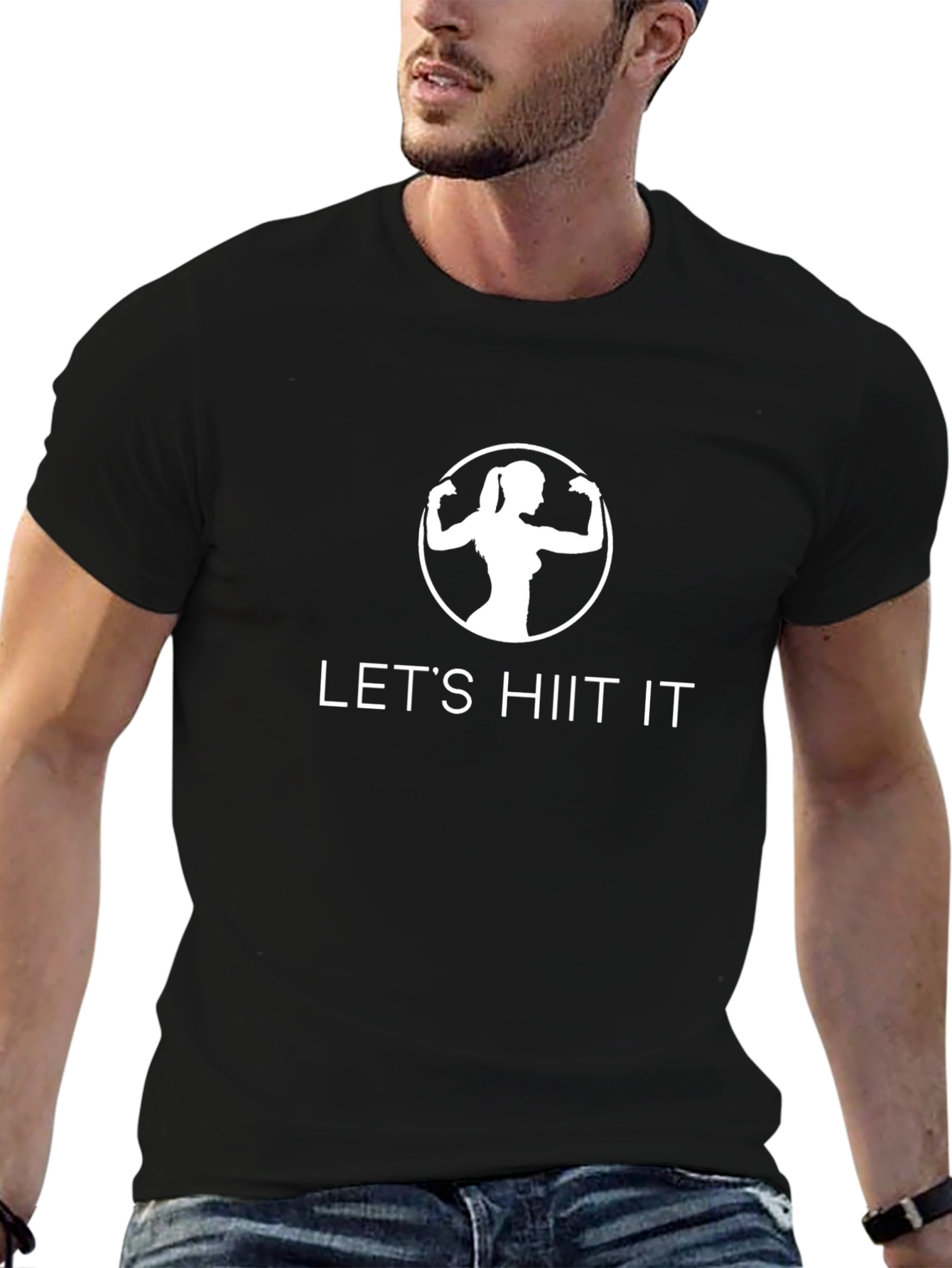 Lets HIIT It! Black Fitness T-Shirt
