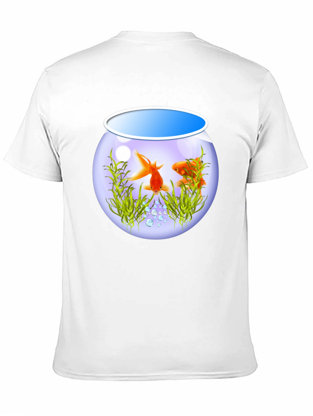 Goldfish Bowl Graphic Tee - Black Cotton T-Shirt