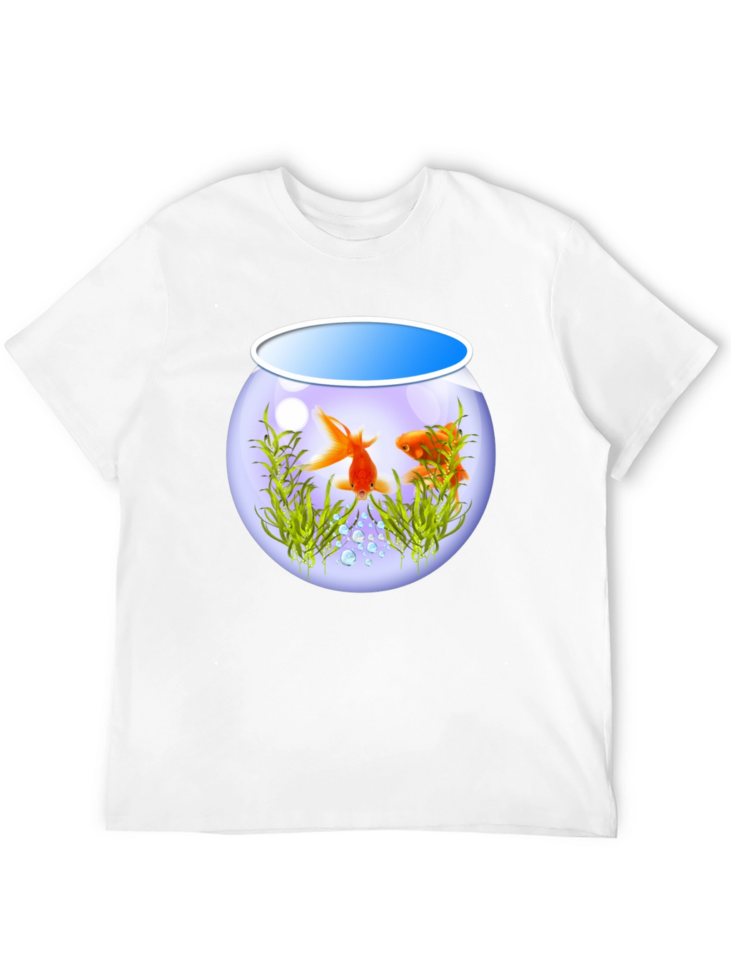 Goldfish Bowl Graphic Tee - Black Cotton T-Shirt