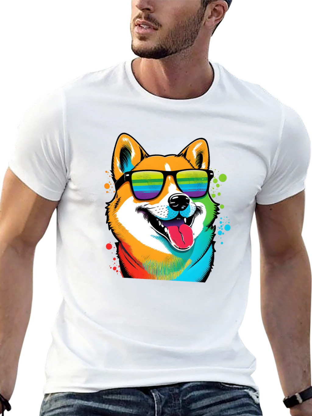 Cool Shiba Inu Dog Graphic T-Shirt