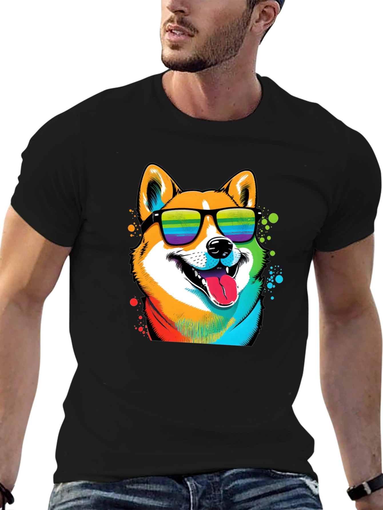 Cool Shiba Inu Dog Graphic T-Shirt