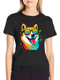 Cool Shiba Inu Dog Graphic T-Shirt