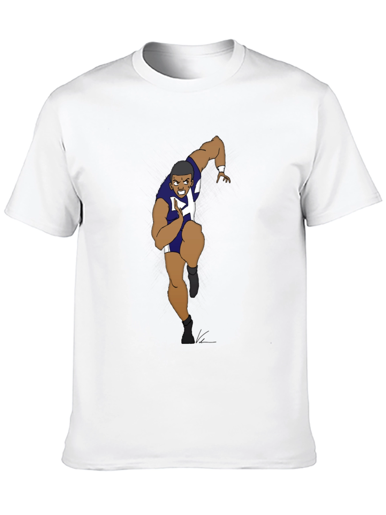 Cartoon Runner Graphic T-Shirt