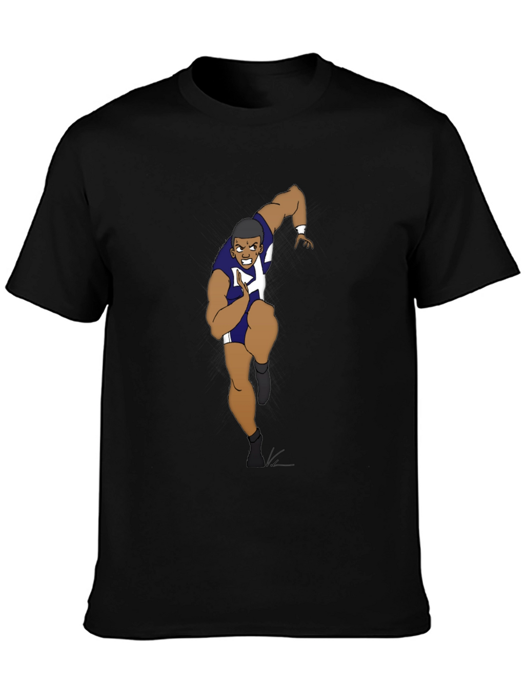 Cartoon Runner Graphic T-Shirt