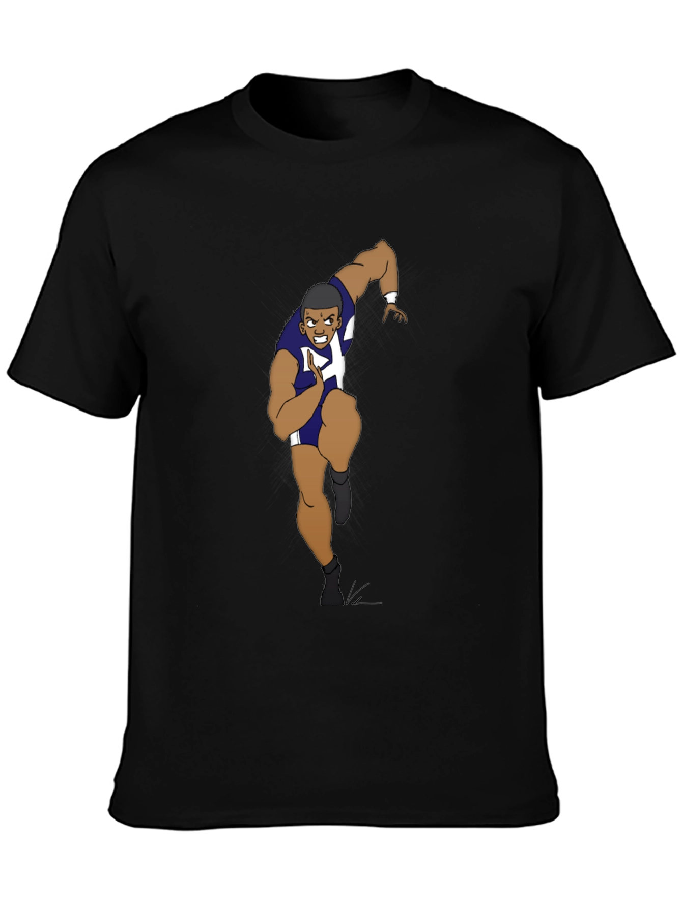 Cartoon Runner Graphic T-Shirt