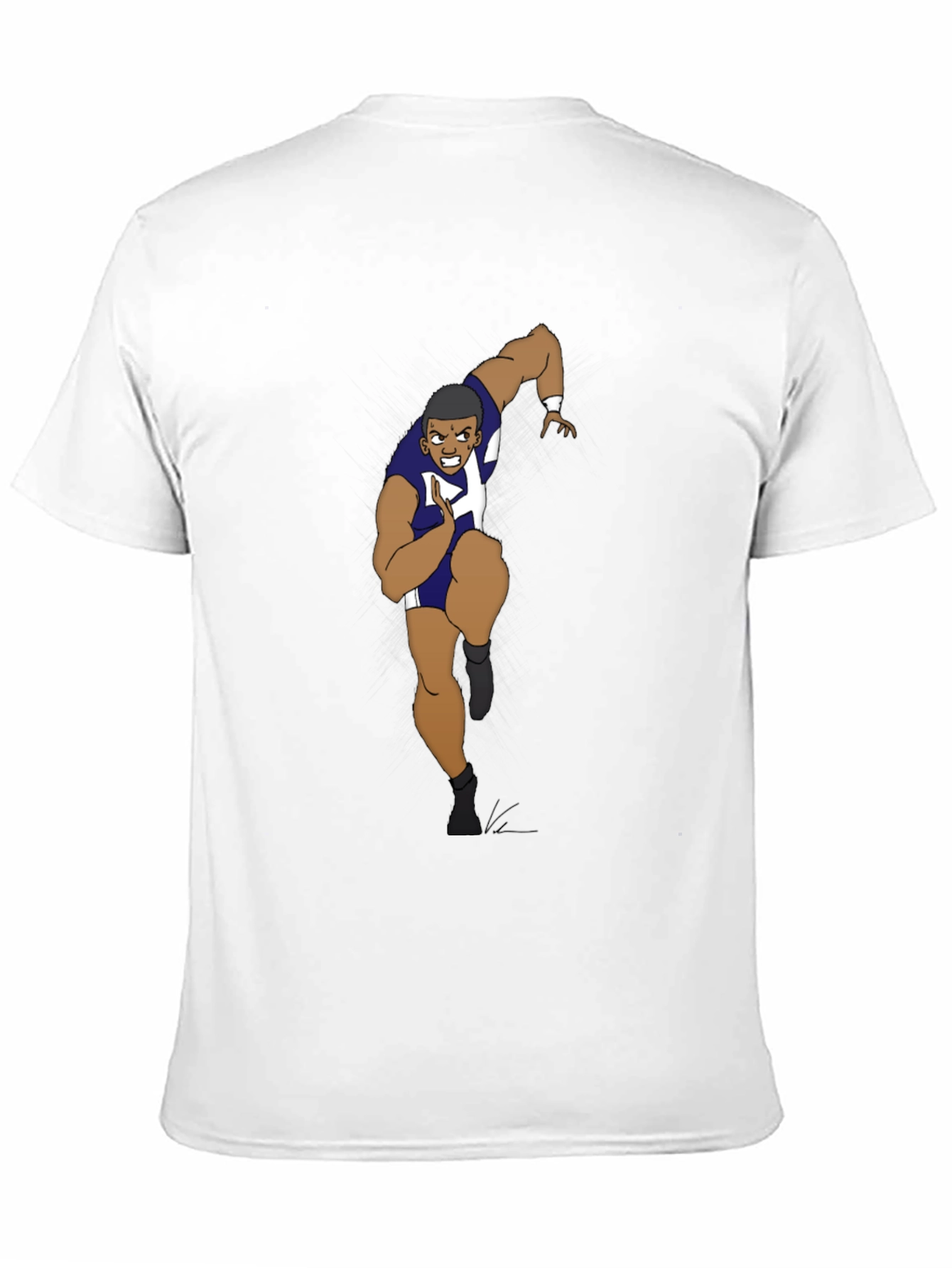 Cartoon Runner Graphic T-Shirt