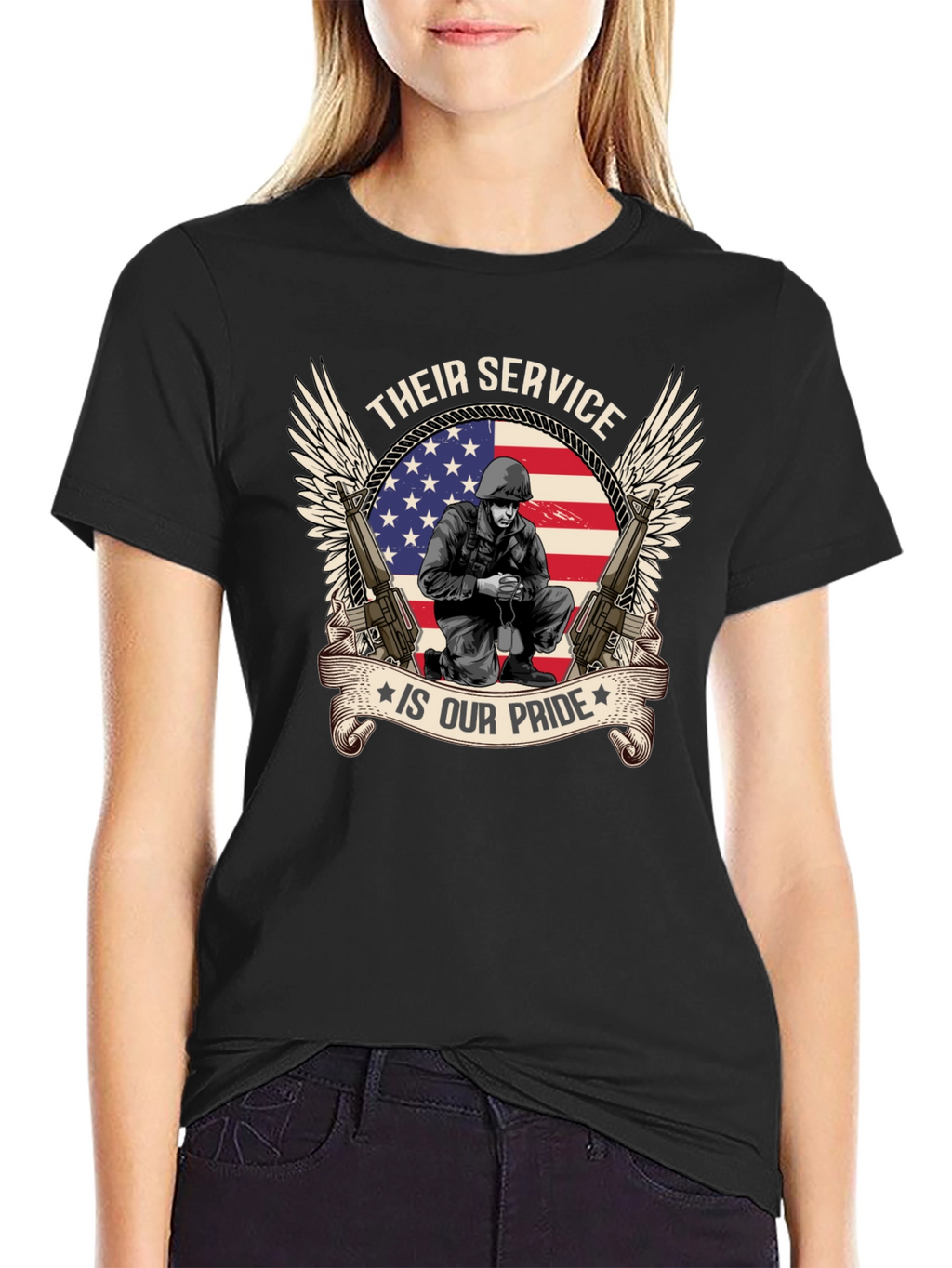 Patriotic T-Shirt - Their Service Is Our Pride