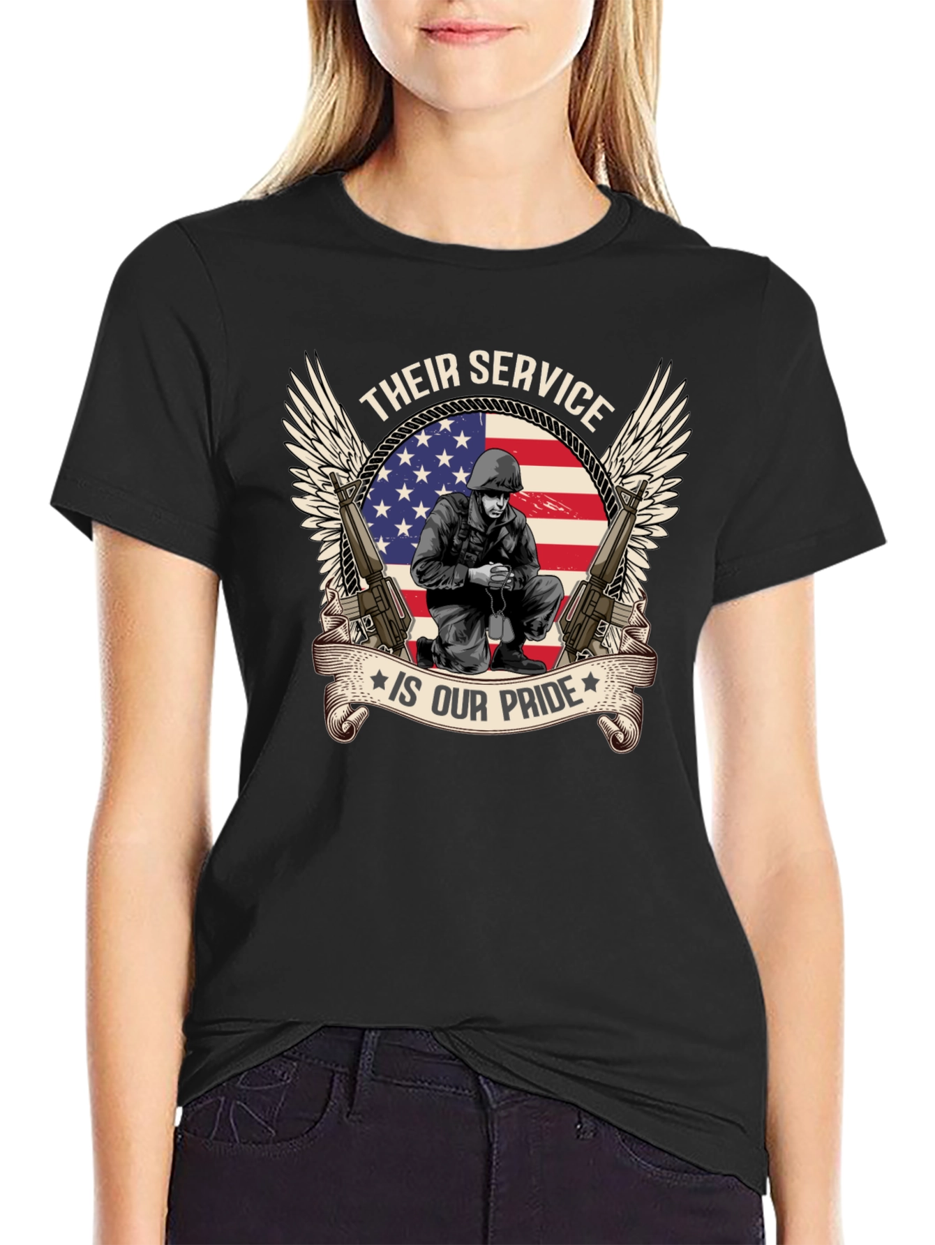 Patriotic T-Shirt - Their Service Is Our Pride