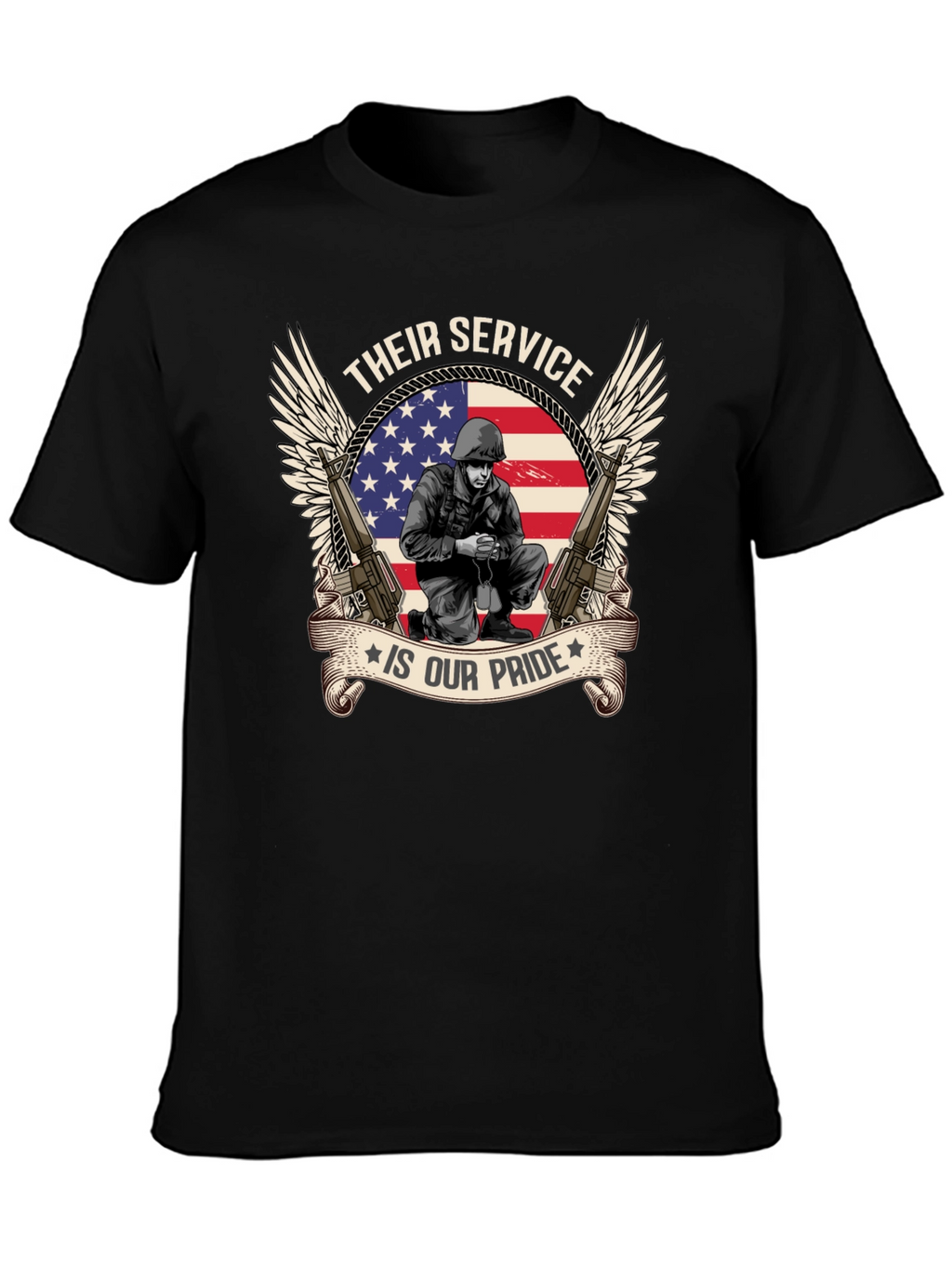 Patriotic T-Shirt - Their Service Is Our Pride