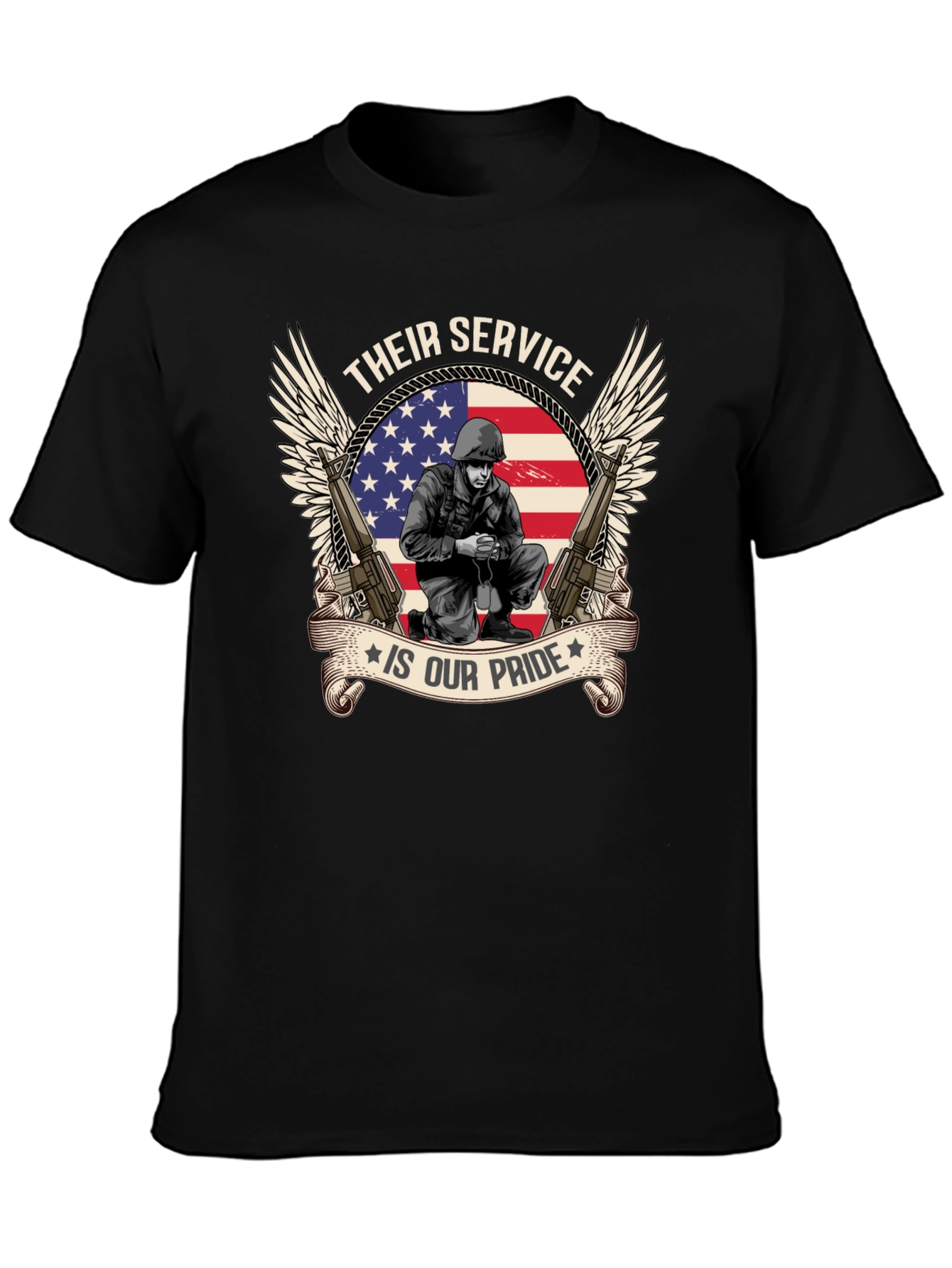 Patriotic T-Shirt - Their Service Is Our Pride