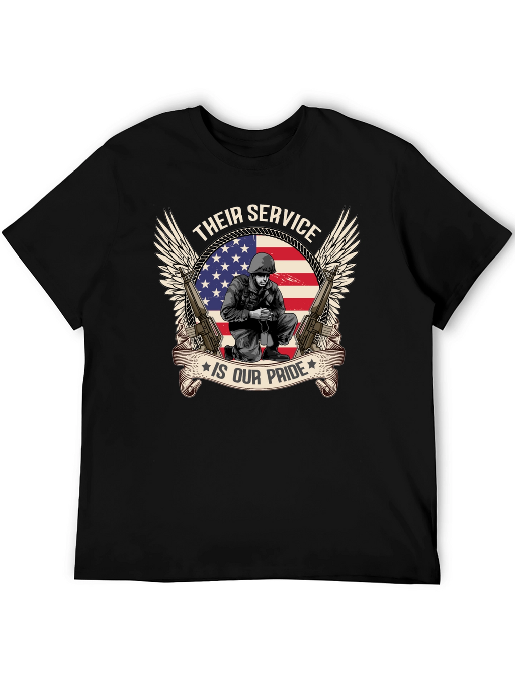 Patriotic T-Shirt - Their Service Is Our Pride