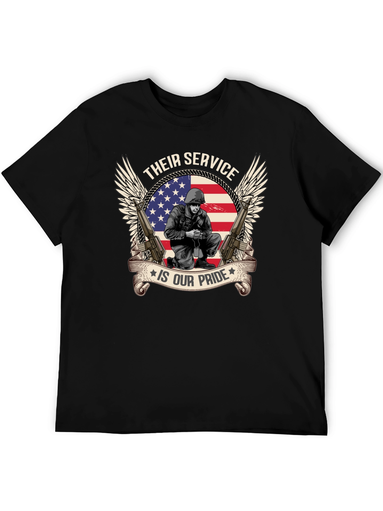 Patriotic T-Shirt - Their Service Is Our Pride