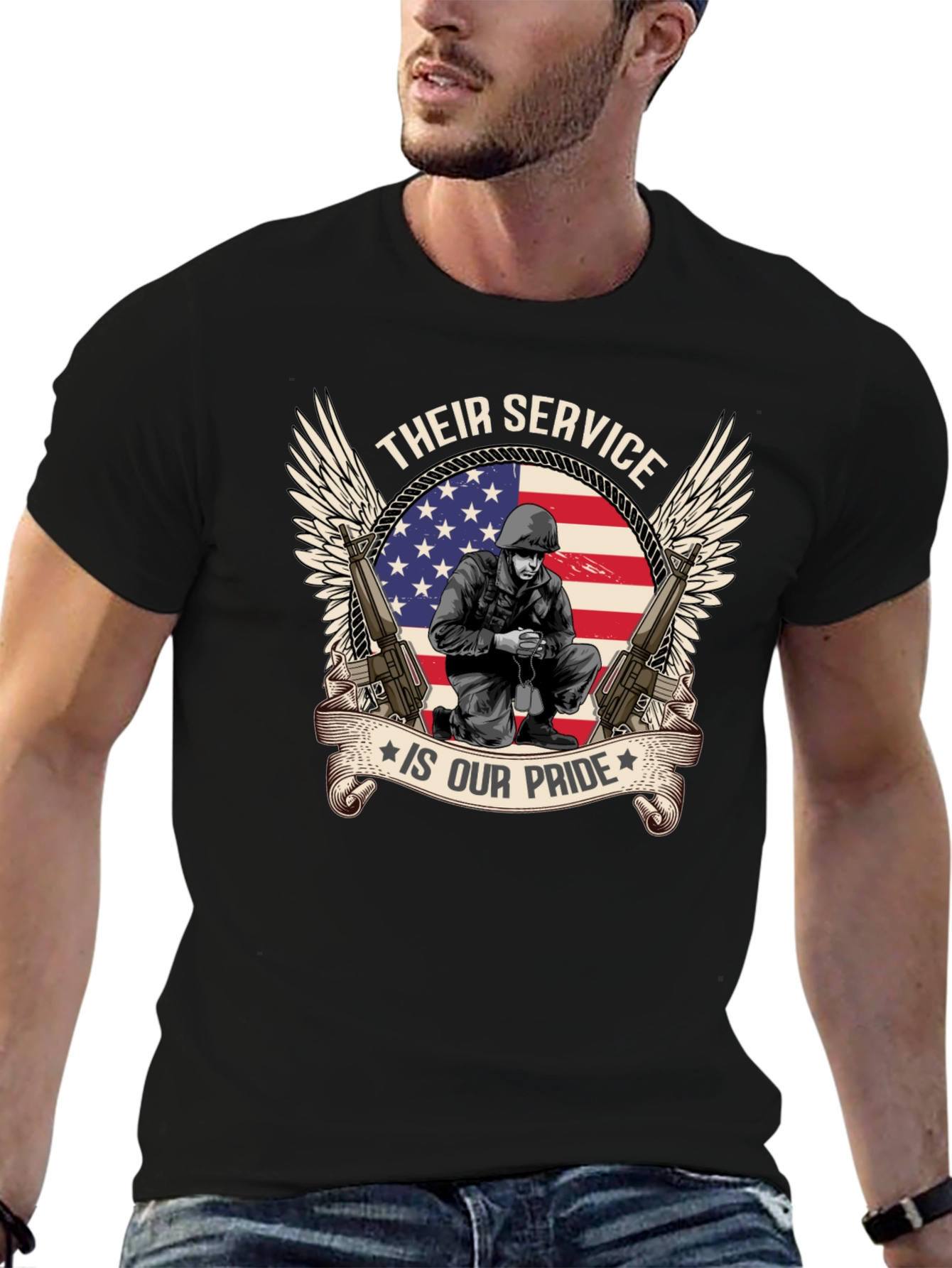 Patriotic T-Shirt - Their Service Is Our Pride