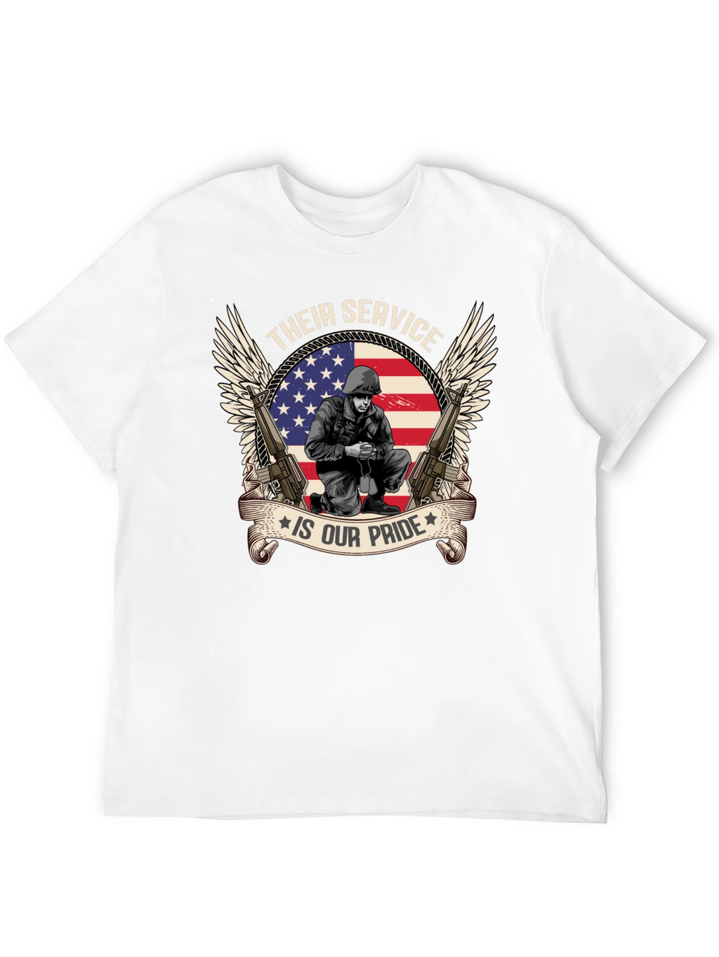 Patriotic T-Shirt - Their Service Is Our Pride