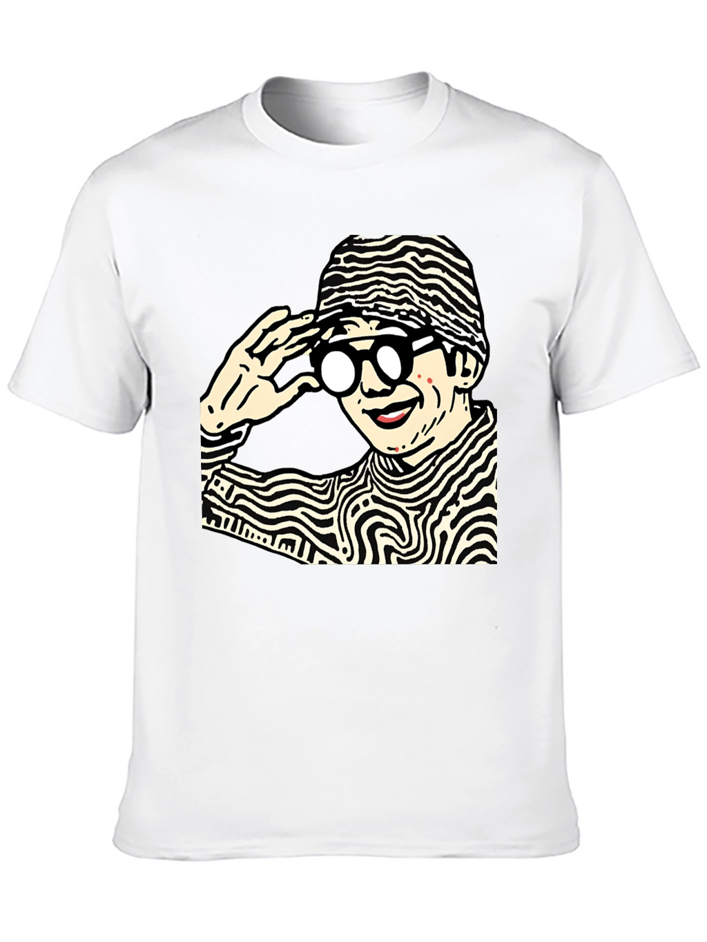 Funky Graphic Print Black Cotton T-Shirt