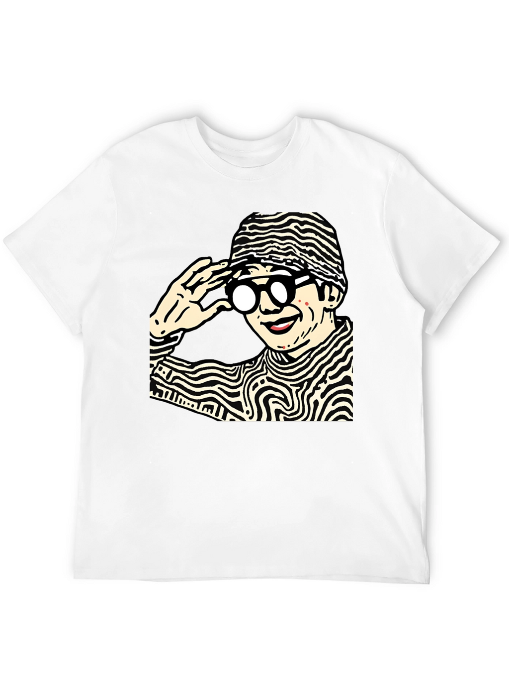Funky Graphic Print Black Cotton T-Shirt