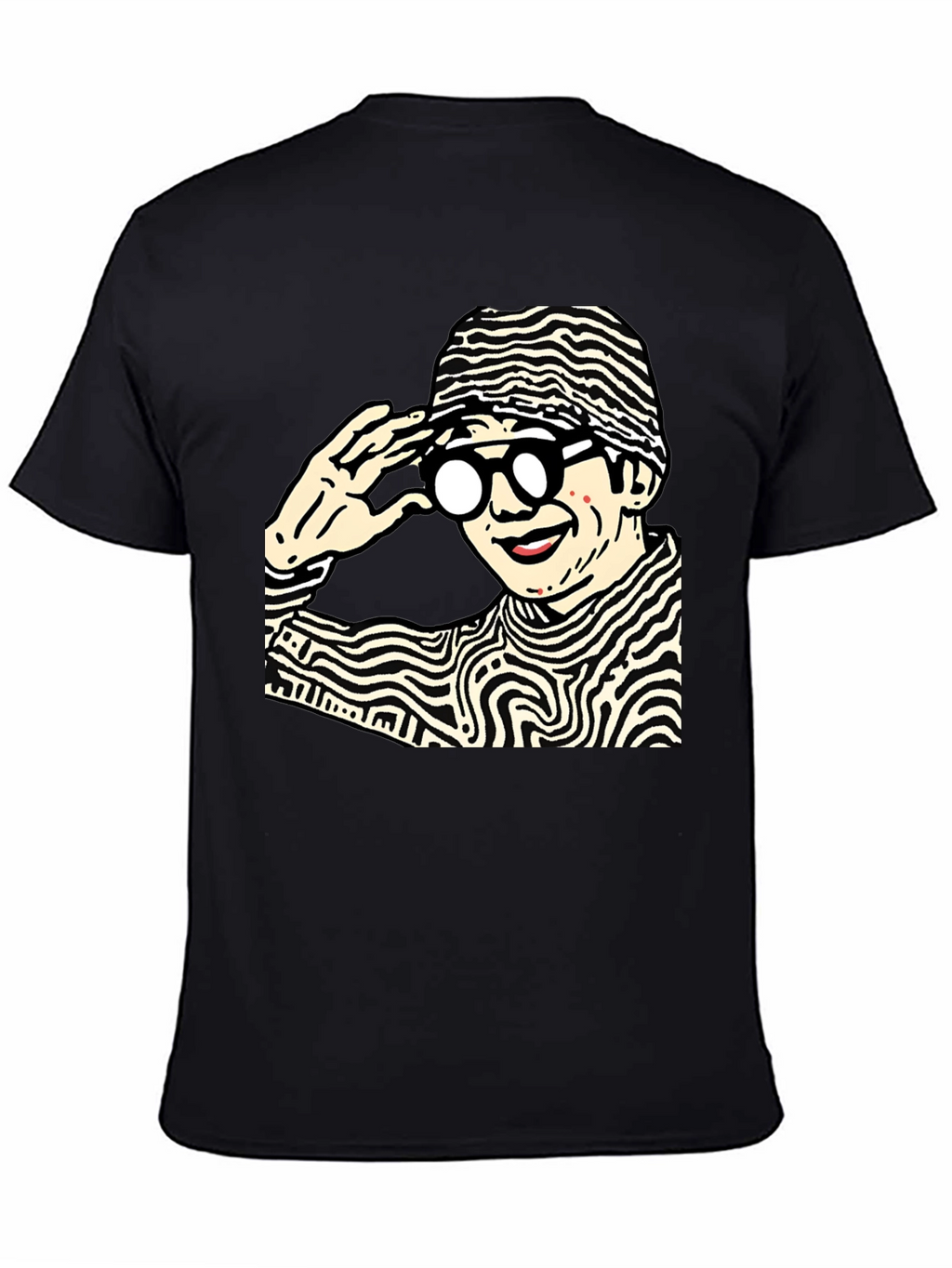 Funky Graphic Print Black Cotton T-Shirt