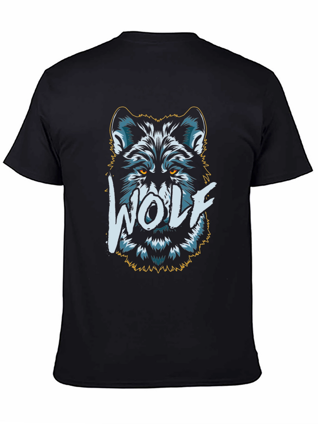 Cool Wolf Graphic Tee - Black Cotton T-Shirt