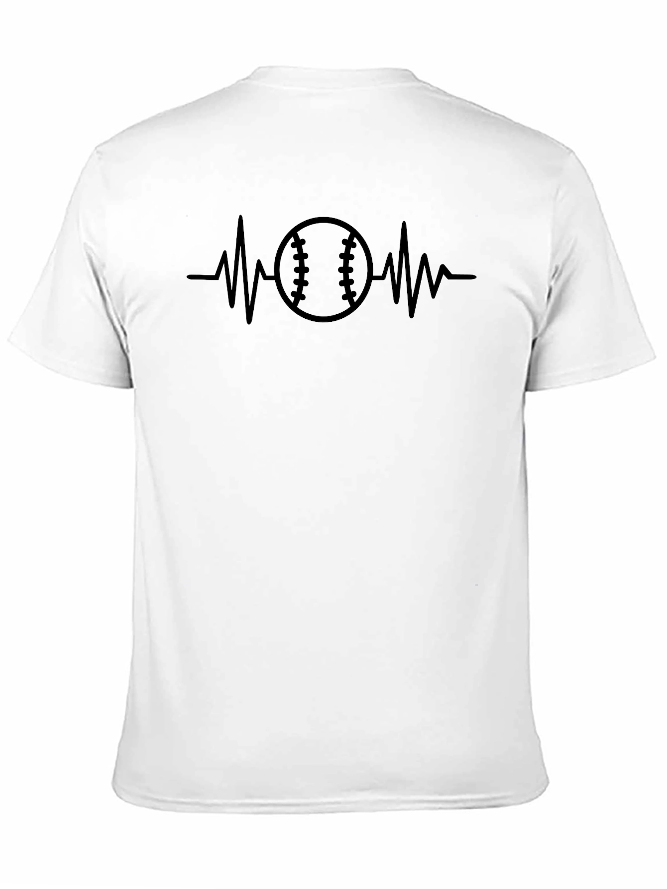Baseball Heartbeat Graphic T-Shirt