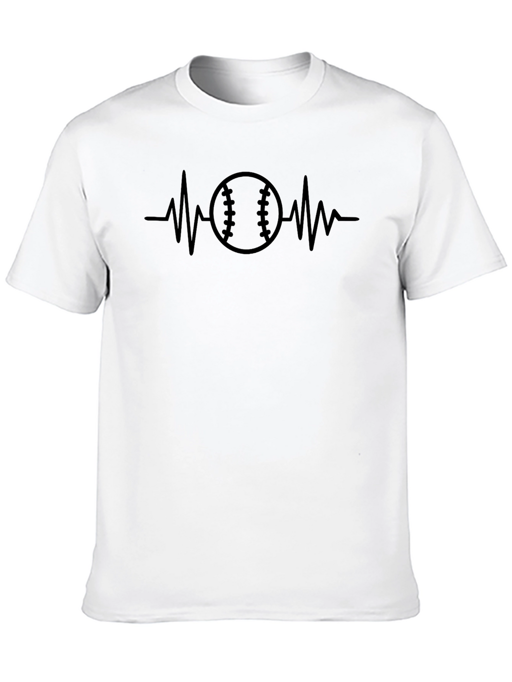 Baseball Heartbeat Graphic T-Shirt