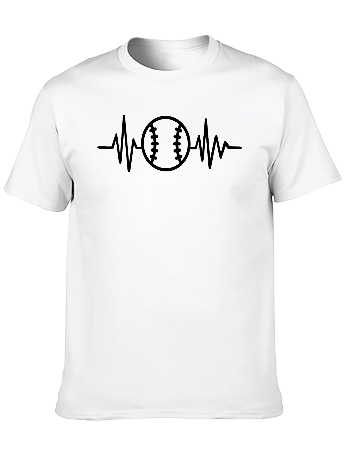 Baseball Heartbeat Graphic T-Shirt