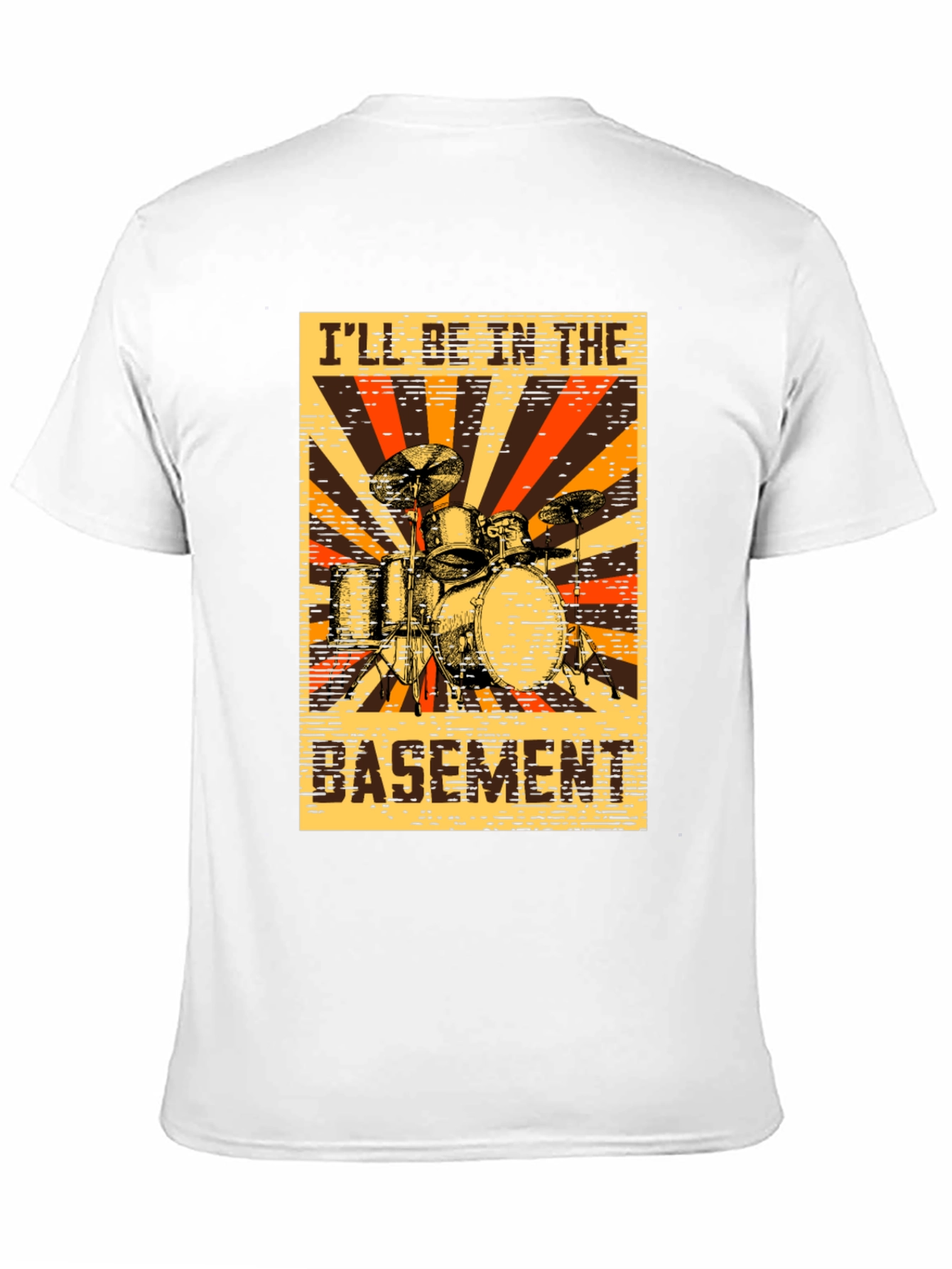 Ill Be In The Basement Drum Set Graphic T-Shirt