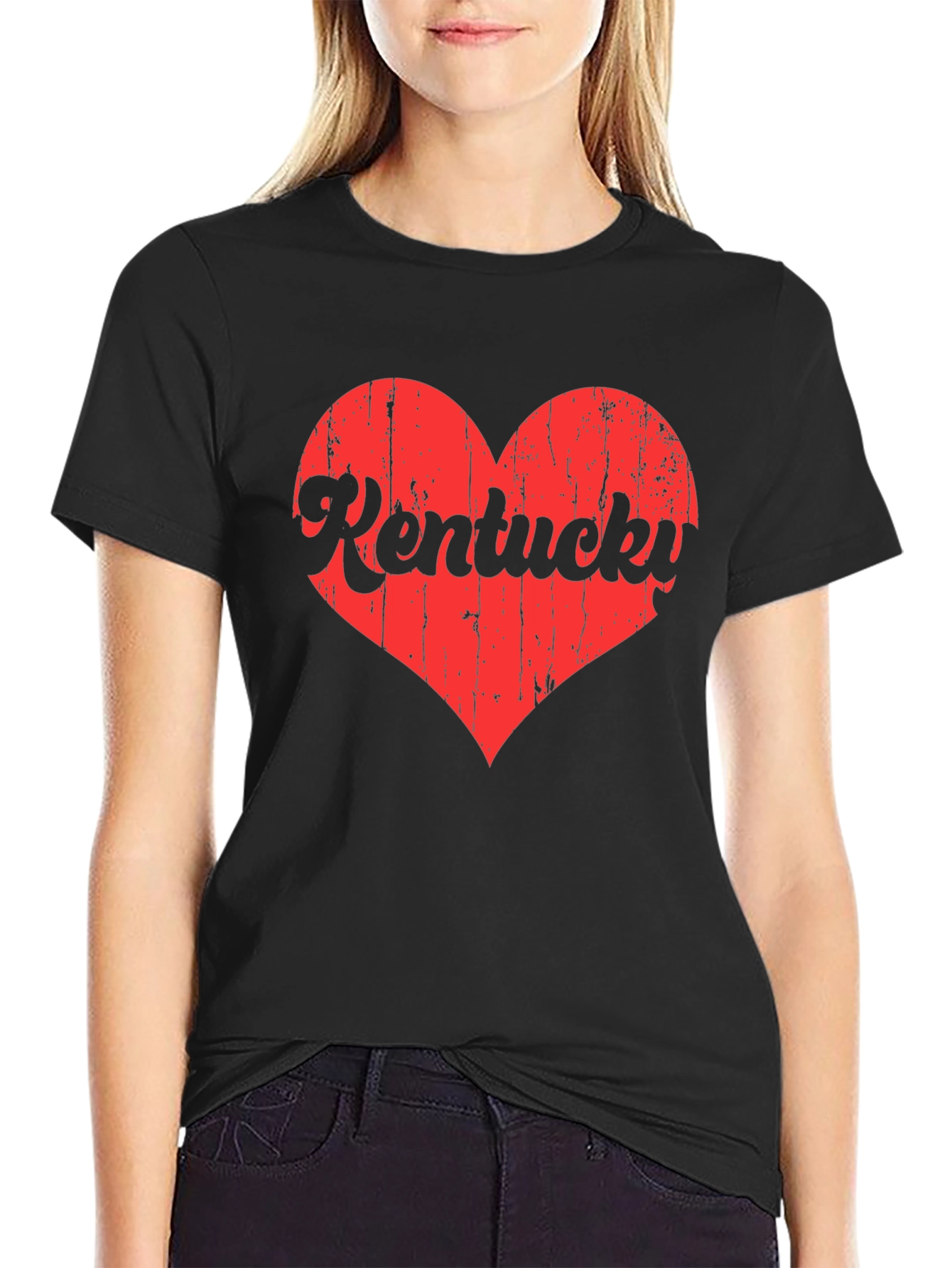 Kentucky Heart T-Shirt - Distressed Graphic Tee