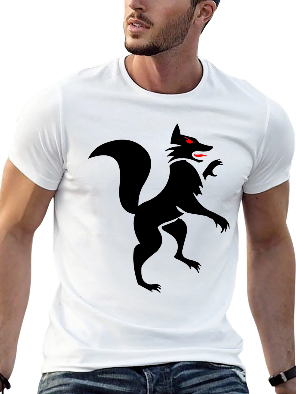 Black Fox Graphic Tee - Stylish Mens Shirt